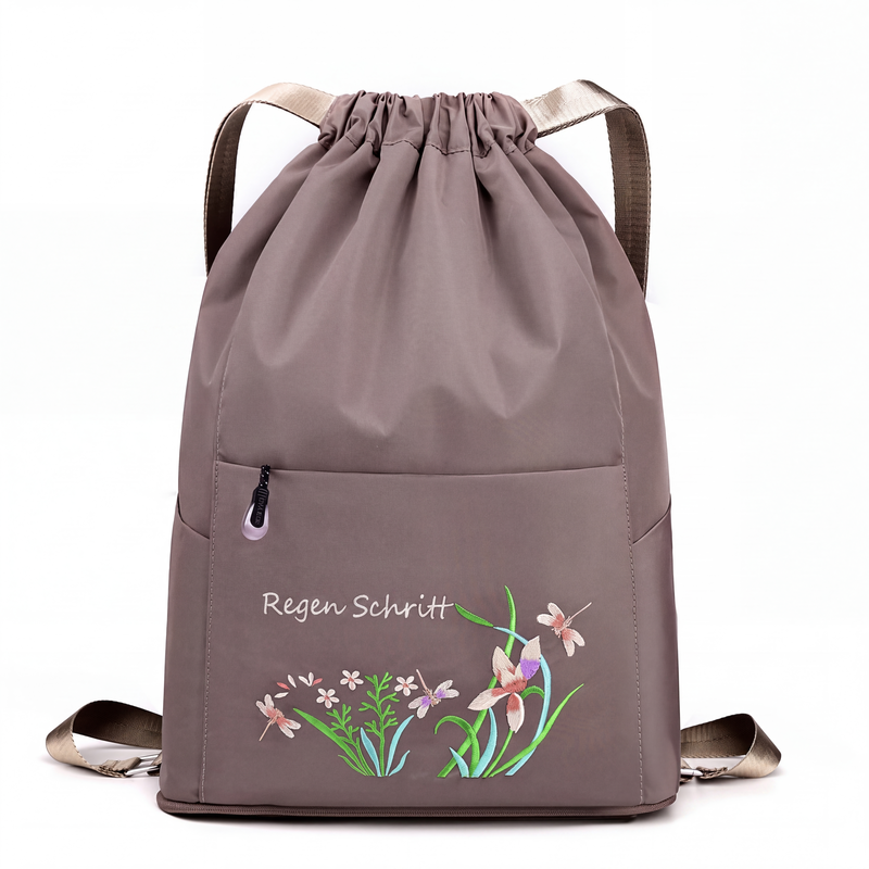 Vintage-Faltbarer Kordelzug-Rucksack für Damen