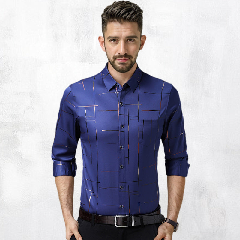 👔 50 % RABATT – Leichtes bügelfreies Herrenhemd | Eleganter Look trifft auf mühelosen Komfort ✨