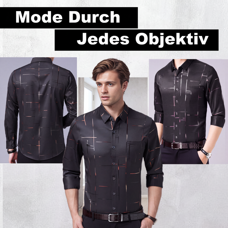 👔 50 % RABATT – Leichtes bügelfreies Herrenhemd | Eleganter Look trifft auf mühelosen Komfort ✨