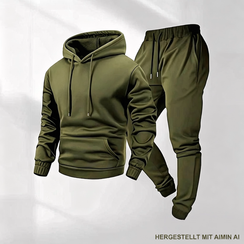 Herren-Casual-Set mit Grafikprint: Kapuzenpullover und Jogginghose