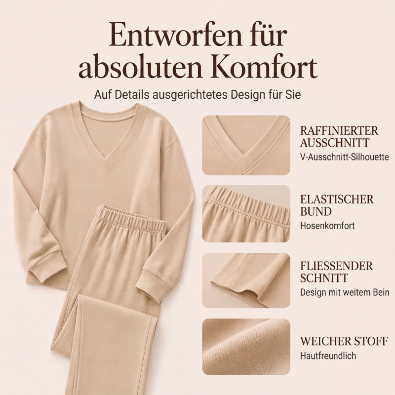 📢📢50%Rabatt!!!🎉✨Schulterfreies Sweatshirt- und Hose-Set für Damen