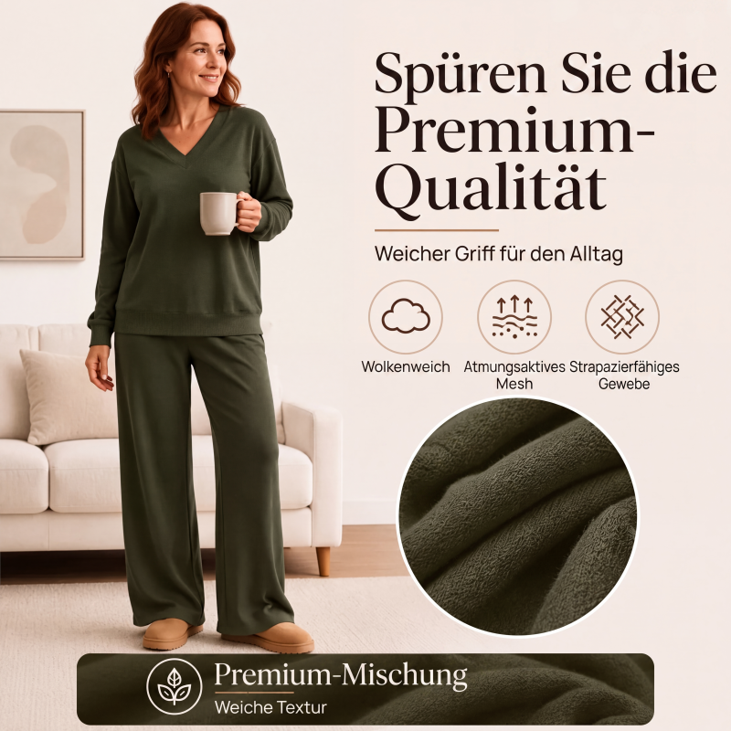 📢📢50%Rabatt!!!🎉✨Schulterfreies Sweatshirt- und Hose-Set für Damen