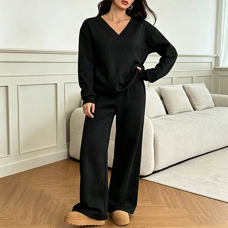 📢📢50%Rabatt!!!🎉✨Schulterfreies Sweatshirt- und Hose-Set für Damen