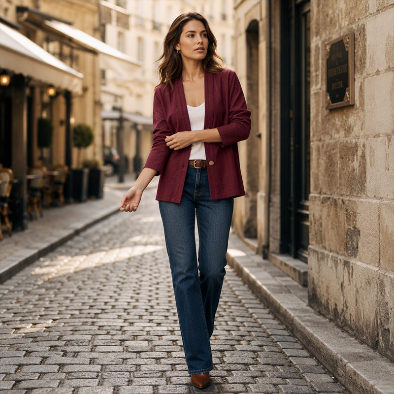📢📢50%Rabatt!!!🎉✨Lässige, atmungsaktive Damen-Strickjacke mit V-Ausschnitt
