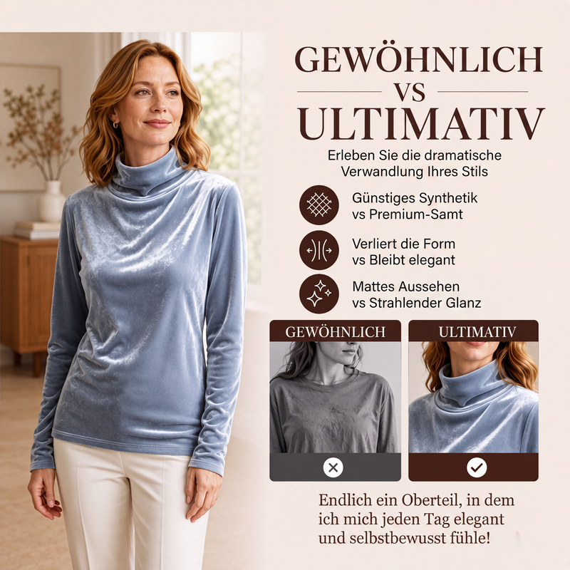 📢📢50%Rabatt!!!🎉✨Weites Langarm-Oberteil mit Rollkragen für Damen