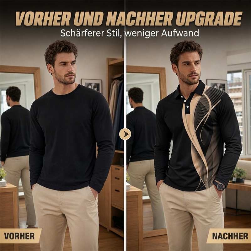 Herren Freizeit Langarmhemd