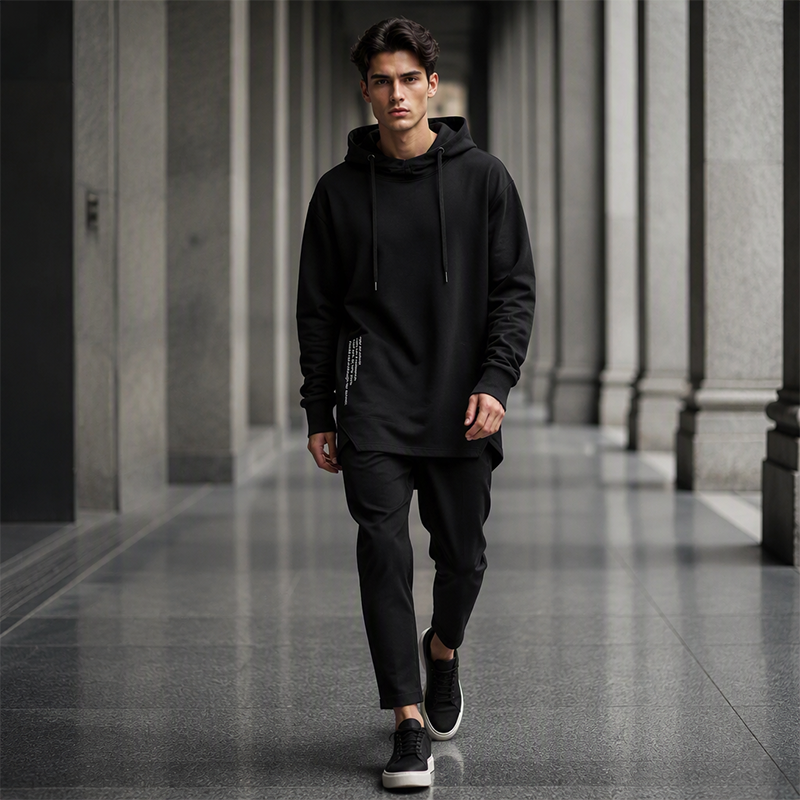 👕 50 % RABATT | Lässig, bequem & besonders – Herren Hoodie mit High-Low-Saum
