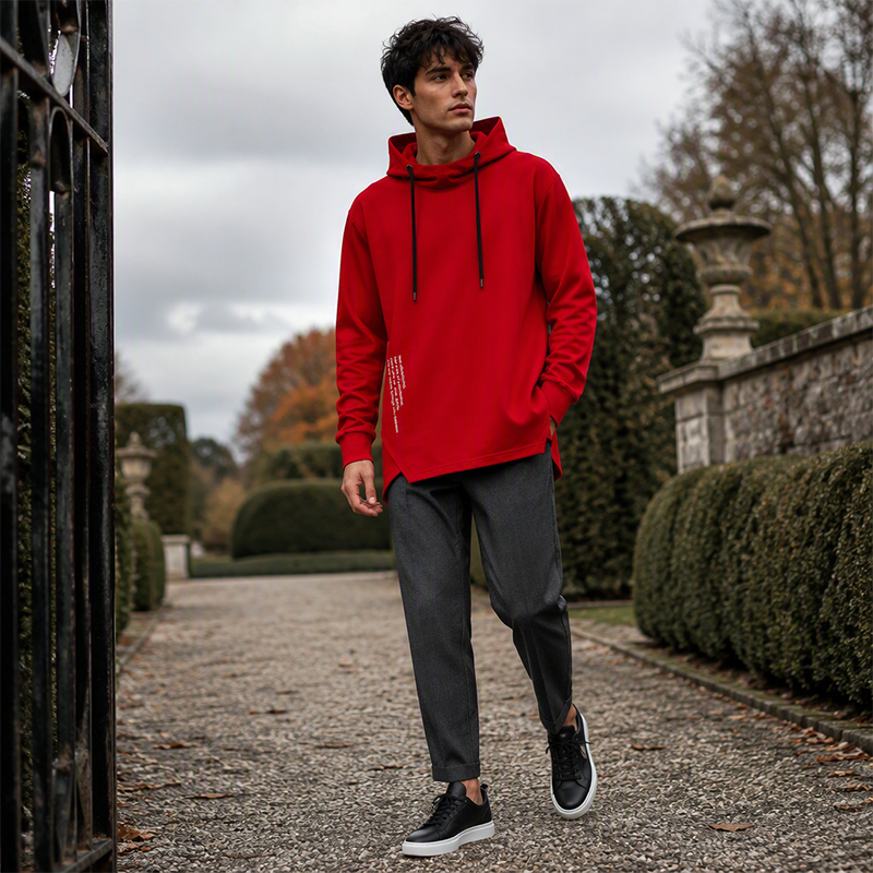 👕 50 % RABATT | Lässig, bequem & besonders – Herren Hoodie mit High-Low-Saum