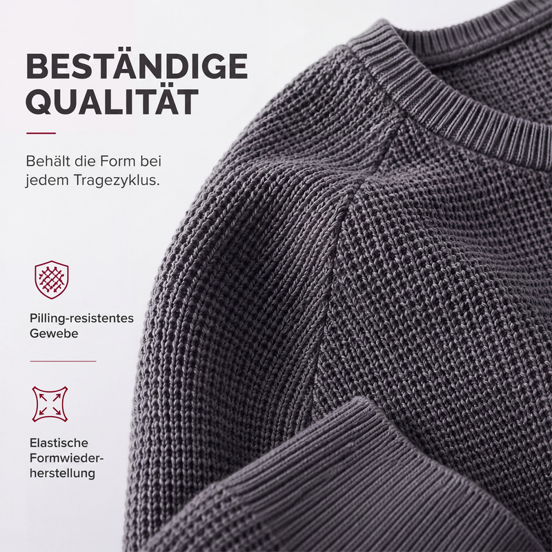 Moderner Waffelstrickpullover für Herren