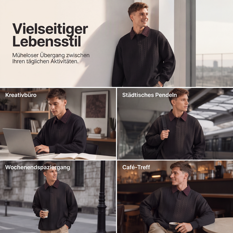 Vintage-Sweatshirt für Herren in Übergröße