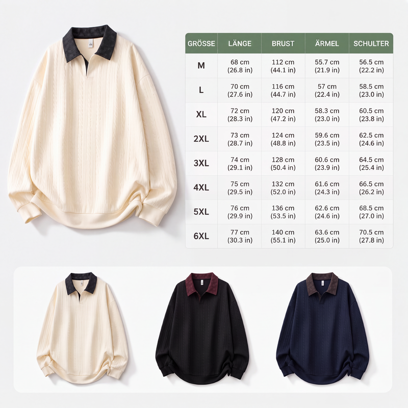 Vintage-Sweatshirt für Herren in Übergröße