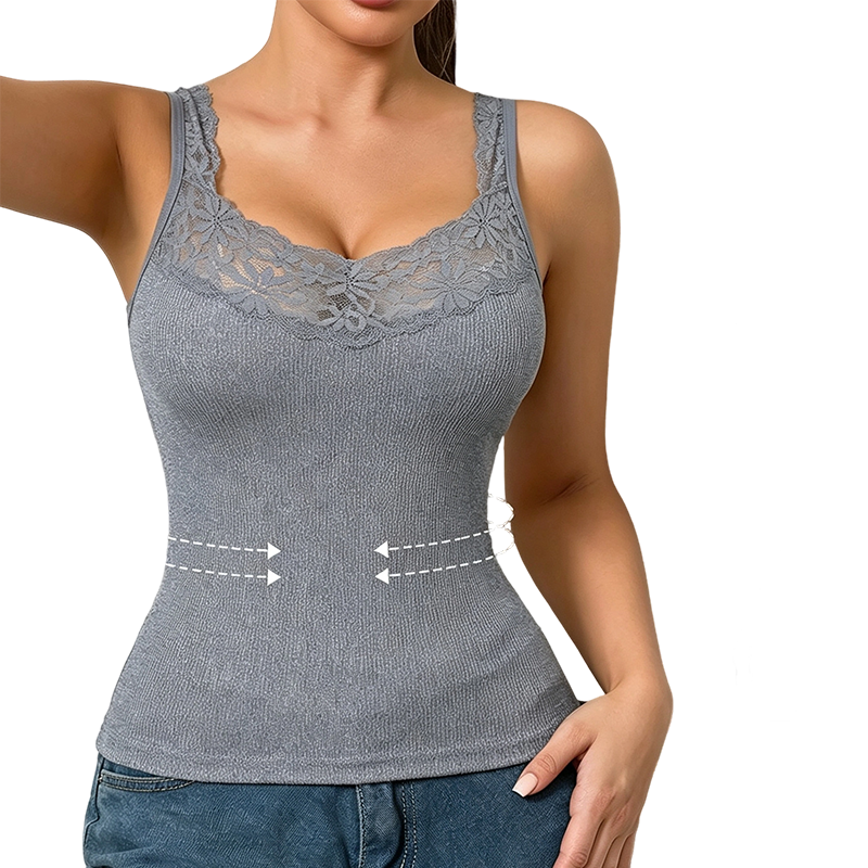 ⏰🍂Herbst Frühbucher-Sale – Damen Große Größen Spitzen Slim Fit Trägertop