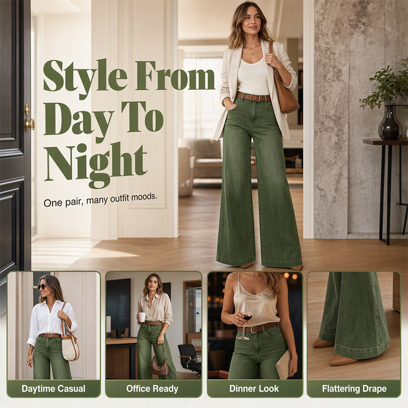 📢📢50%Rabatt!!!🎉🏆 Verkaufsschlager – jetzt halber Preis! Beinverlängernde Wide-Leg Jeans
