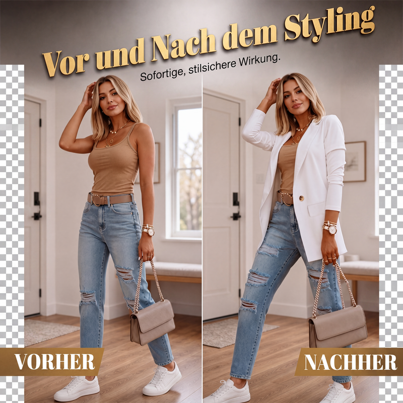 🧥 60 % RABATT | Elegant, lässig & vielseitig – Damen Blazer mit klassischem Reverskragen