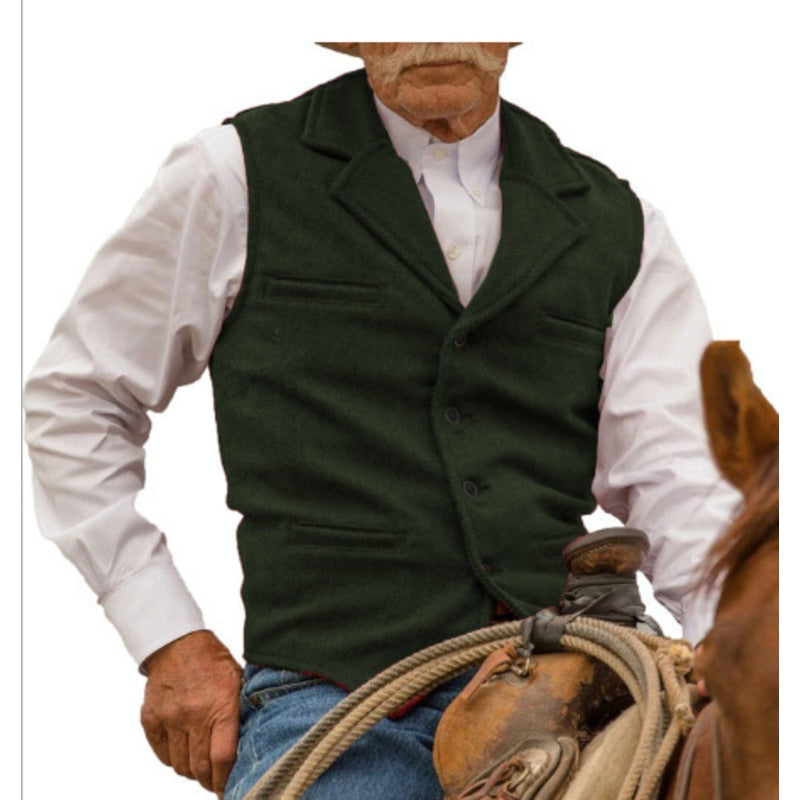📢📢50%Rabatt!!!🎉✨Herren-Weste im Vintage-Stil mit Revers und Fischgrätmuster aus Tweed