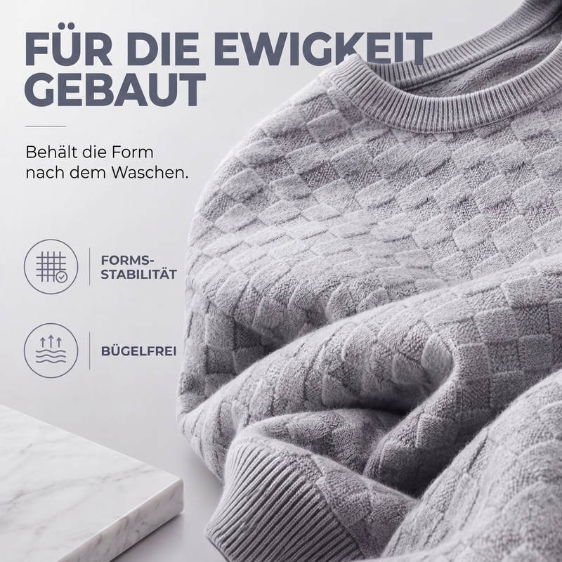 🌟 Der Look, den alle suchen – bei uns 50% günstiger! Herren-Crewneck-Sweatshirt mit Schachbrettmuster
