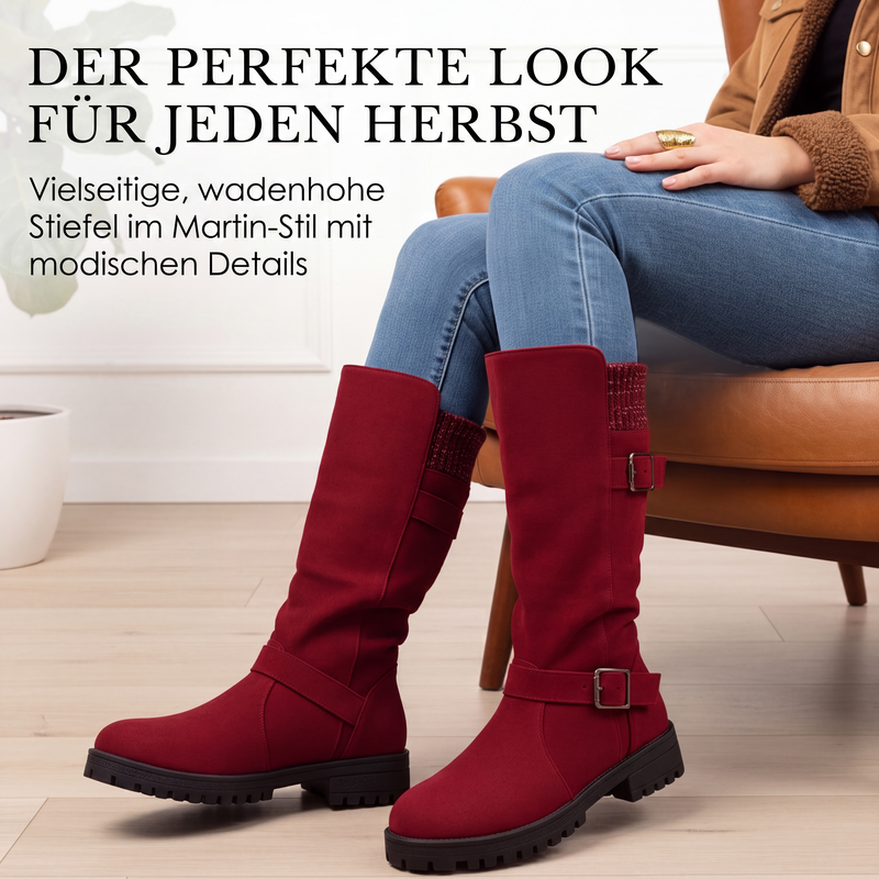 Lässige Damen-Wadenstiefel