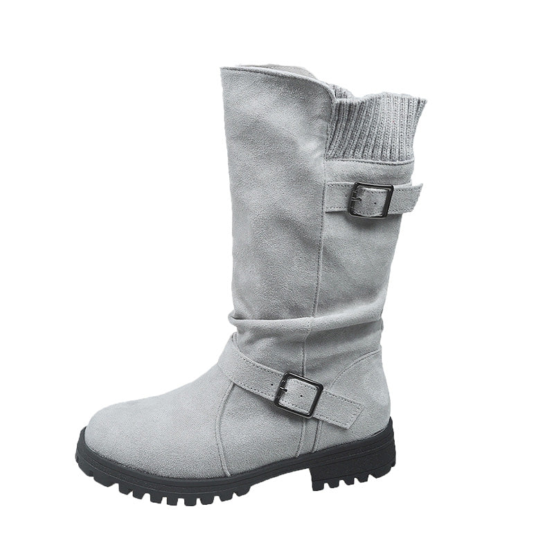 Lässige Damen-Wadenstiefel