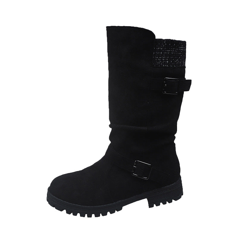 Lässige Damen-Wadenstiefel