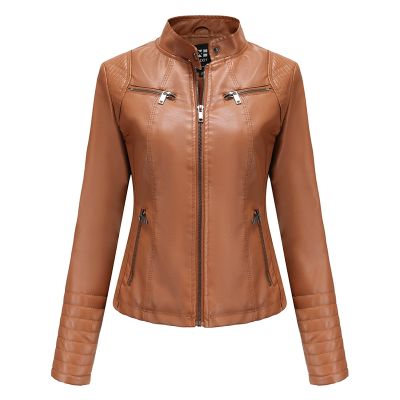 🧥 50 % RABATT | Markanter Moto-Look für jeden Tag – Damen Kunstlederjacke mit Reißverschluss