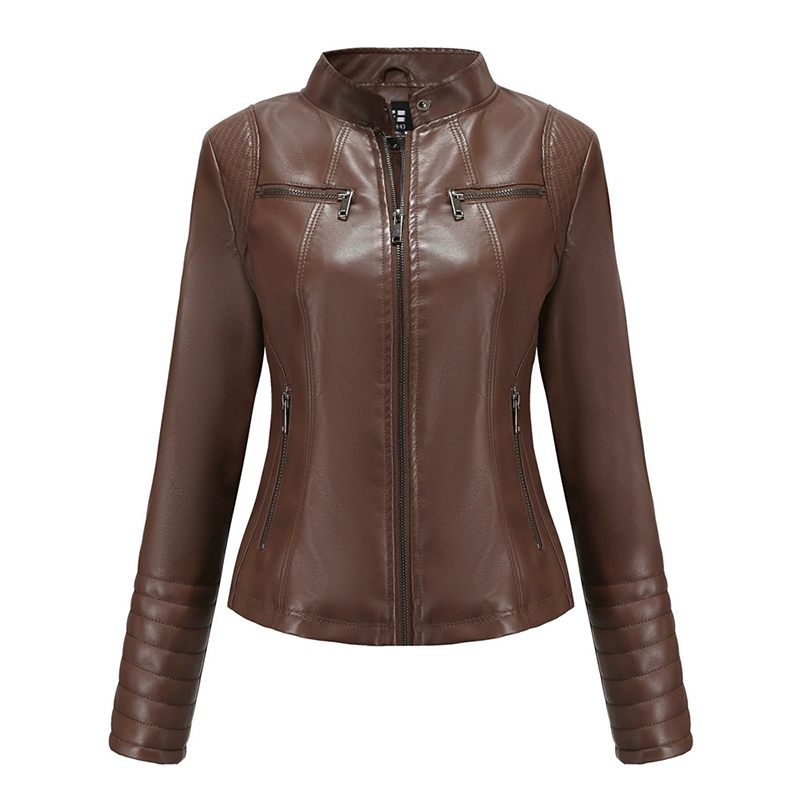 🧥 50 % RABATT | Markanter Moto-Look für jeden Tag – Damen Kunstlederjacke mit Reißverschluss