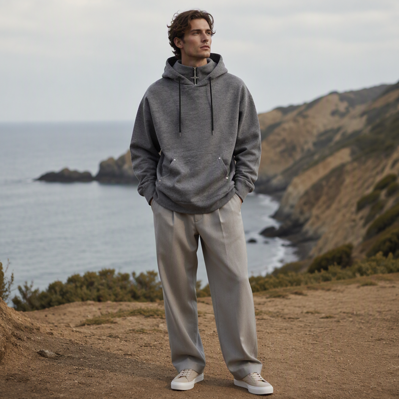 👕 50 % RABATT | Mehr Schutz an kühlen Tagen – Herren Hoodie mit hohem Kragen & lockerer Passform