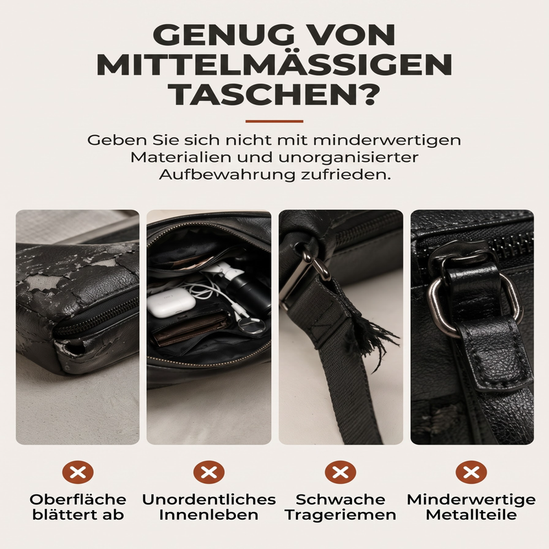 👜 50 % RABATT | Schluss mit vollen Hosentaschen – Herren Crossbody Bag im modernen PU-Leder-Look