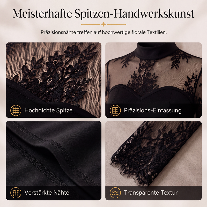 👗 50 % RABATT | Schluss mit langweiligen Abendlooks – Elegantes Damen Maxi-Kleid mit floralen Spitzendetails