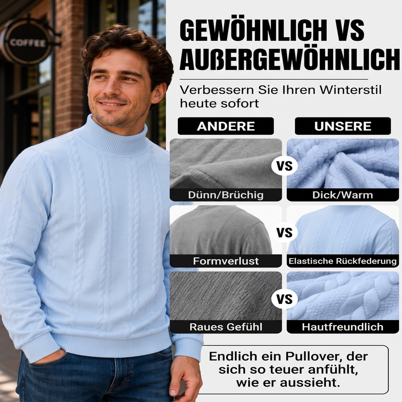 📢📢50%Rabatt!!!🎉✨Rollkragen-Zopfmusterpullover für Herren