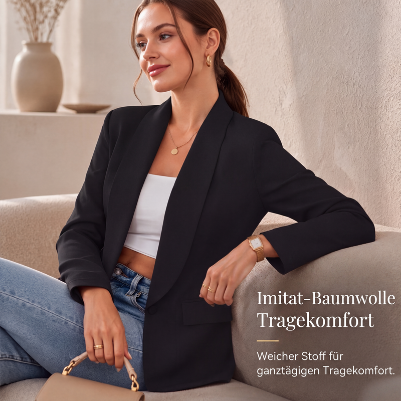 Lässiger Damen-Blazer mit offener Vorderseite