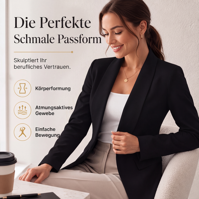 Lässiger Damen-Blazer mit offener Vorderseite