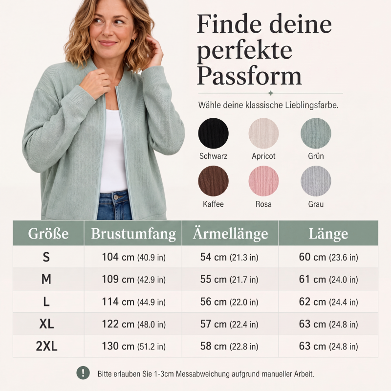Lässige Damen-Strick-Baseballjacke