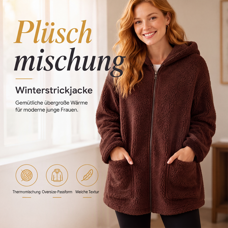 💎❄️ Jetzt im Trend – Kapuzen-Reißverschlussjacke – perfekt für Winter