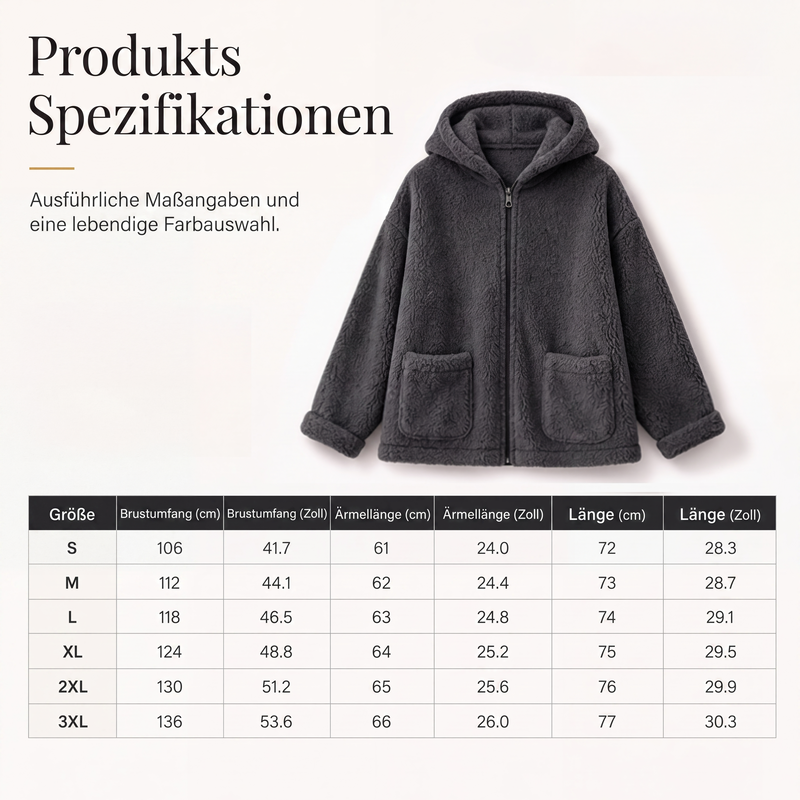 💎❄️ Jetzt im Trend – Kapuzen-Reißverschlussjacke – perfekt für Winter