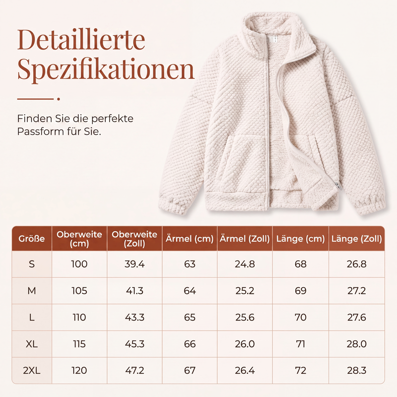 💎🔥 Jetzt im Trend – Lockere Plüschjacke – perfekt für kalte Tage