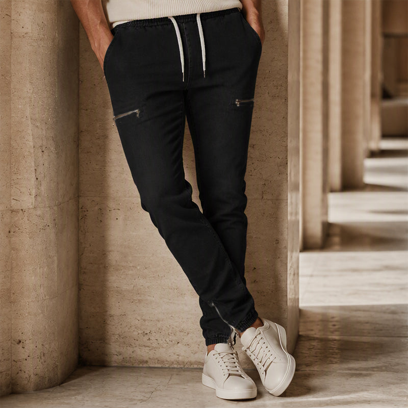 👖 50 % RABATT | Jeans-Look ohne steifen Bund – Herren Denim-Jogger mit elastischem Bund