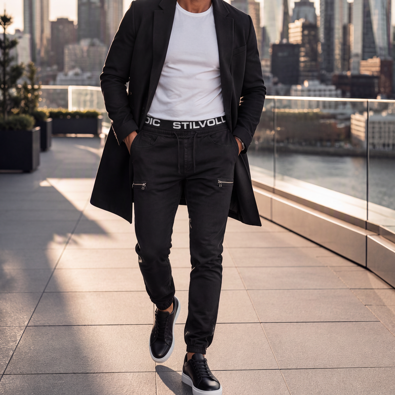 👖 50 % RABATT | Jeans-Look ohne steifen Bund – Herren Denim-Jogger mit elastischem Bund