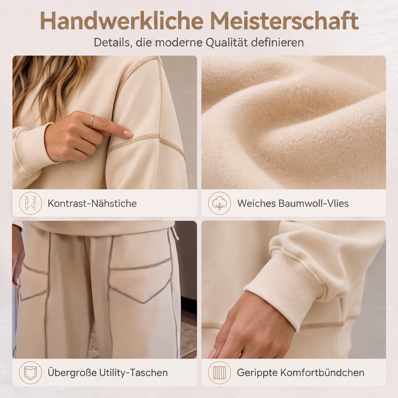 📢📢50%Rabatt!!!🎉✨Damen-Set aus Pullover-Sweatshirt und Weithosen