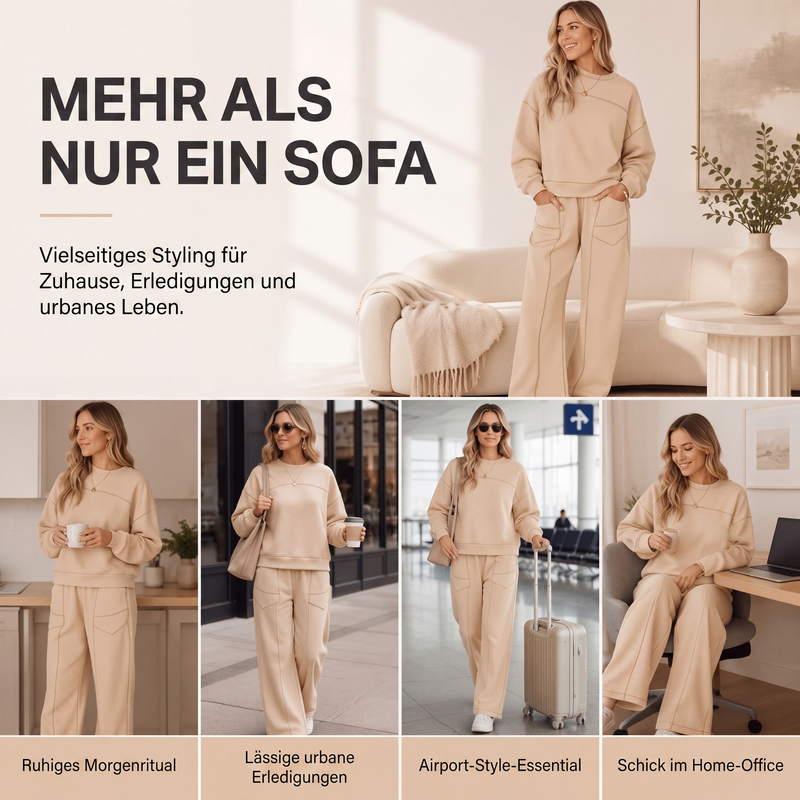 📢📢50%Rabatt!!!🎉✨Damen-Set aus Pullover-Sweatshirt und Weithosen