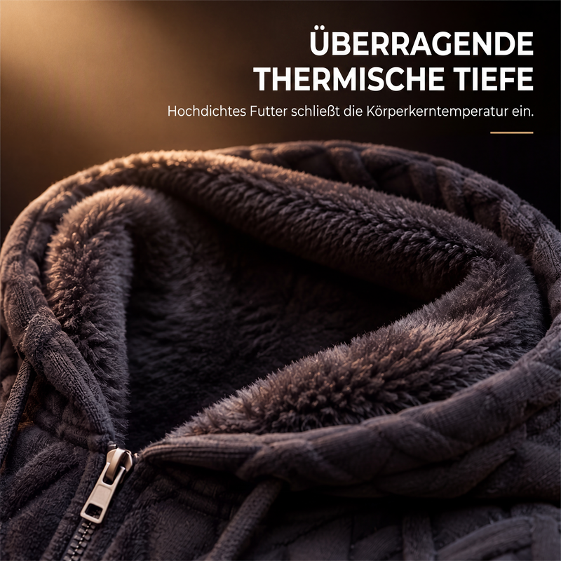 📢📢50%Rabatt!!!🎉✨Herren-Kapuzenpullover aus plüschigem, diamantförmigem Zopfmuster mit strukturierter Oberfläche