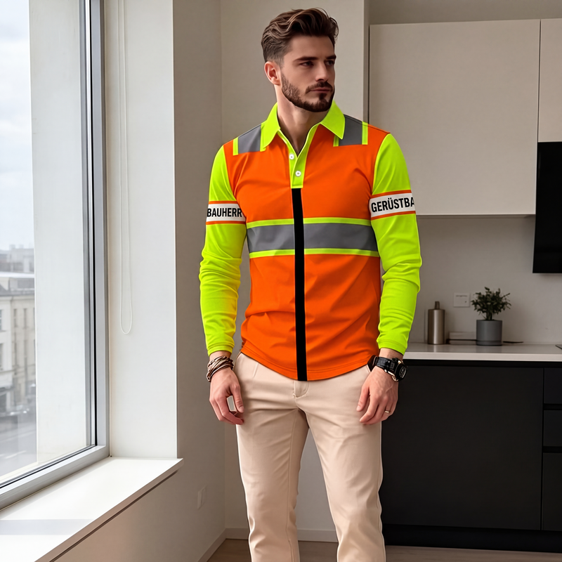 ⏰ Letzte Welle – Lager fast leer – 50% endet jederzeit ！Langarmshirt für Herren mit hoher Sichtbarkeit