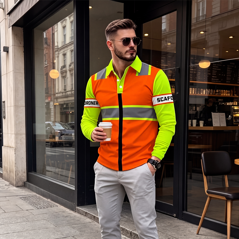 ⏰ Letzte Welle – Lager fast leer – 50% endet jederzeit ！Langarmshirt für Herren mit hoher Sichtbarkeit