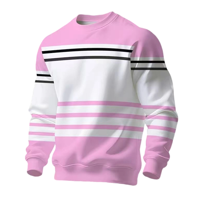 💞 Über 100.000 verkauft – der beliebteste Hit – jetzt zum halben Preis ！Gestreiftes Colorblock-Langarm-Sweatshirt für Herren