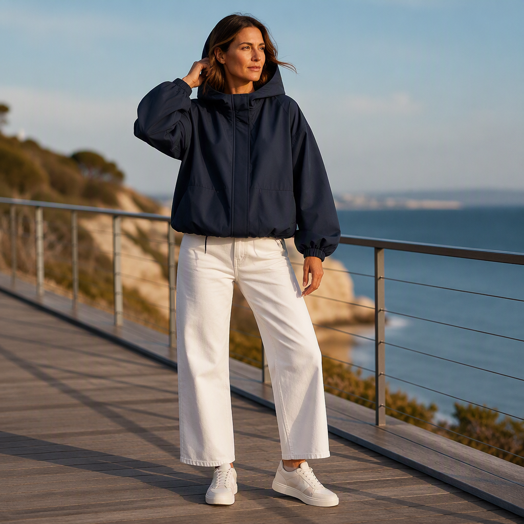 Leichte kurze Windjacke für Damen