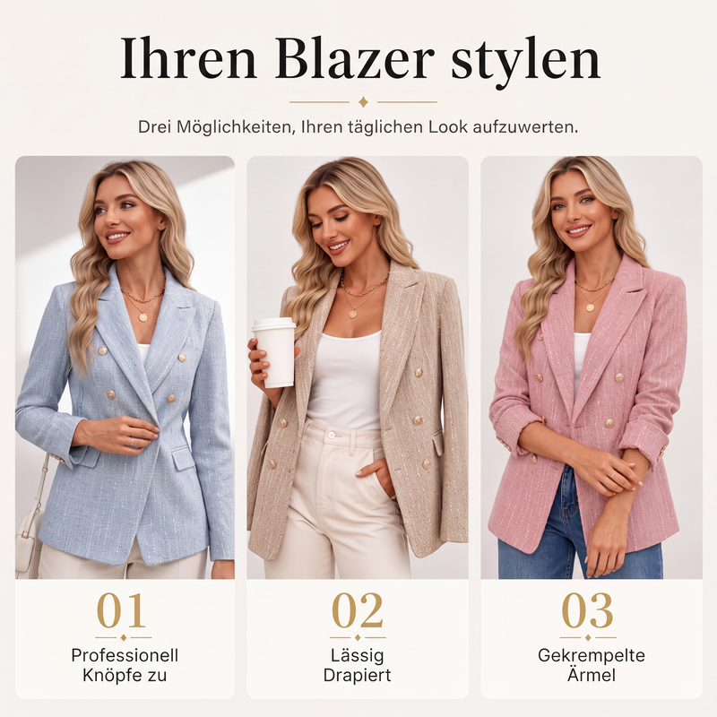 Zweireihiger Freizeitblazer für Damen