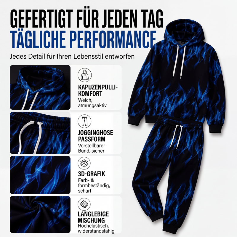 👕 50% Rabatt | Lässiger Komfort & markanter Style – Herren Hoodie-Set