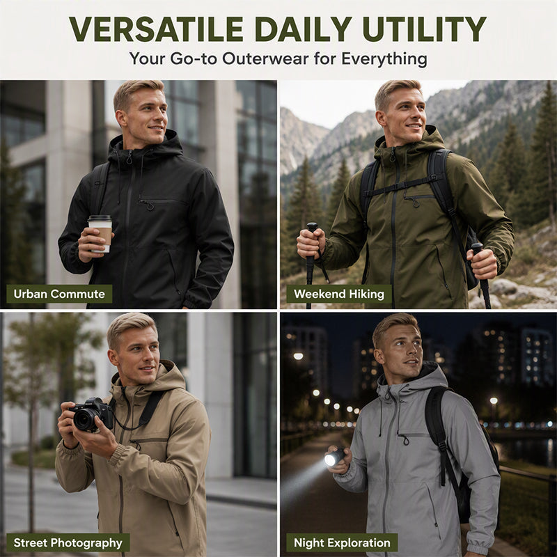 Wasserdichte Outdoor-Kapuzenjacke für Herren