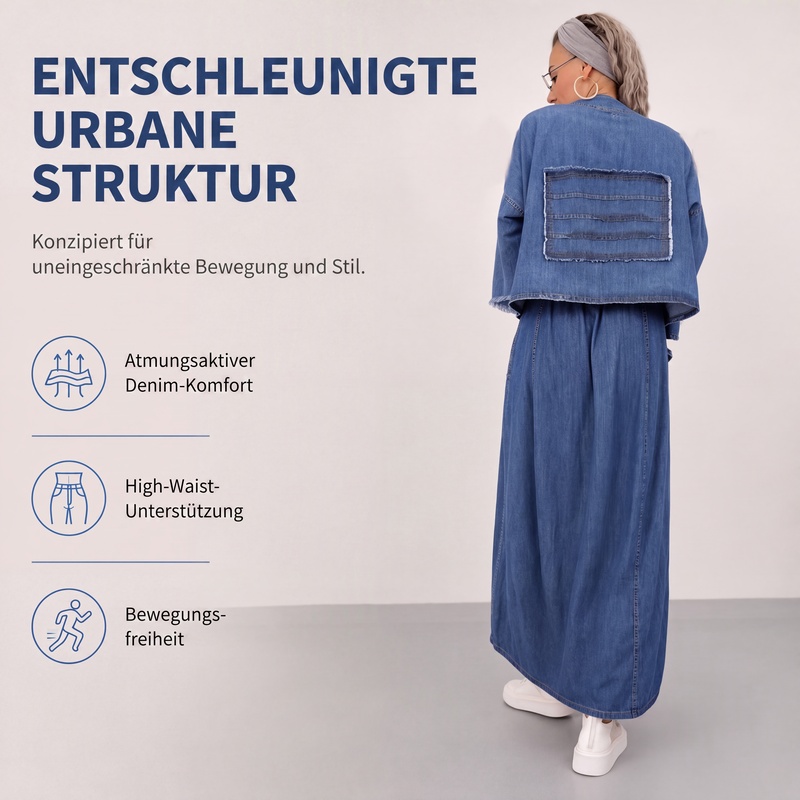 👖 50% Rabatt | Lässiger Retro-Style & Komfort – 2-teiliges Denim-Set