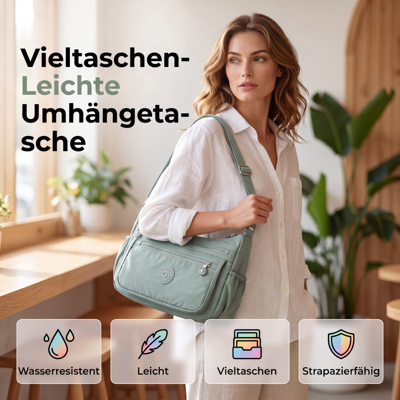 Umhängetasche mit mehreren Fächern