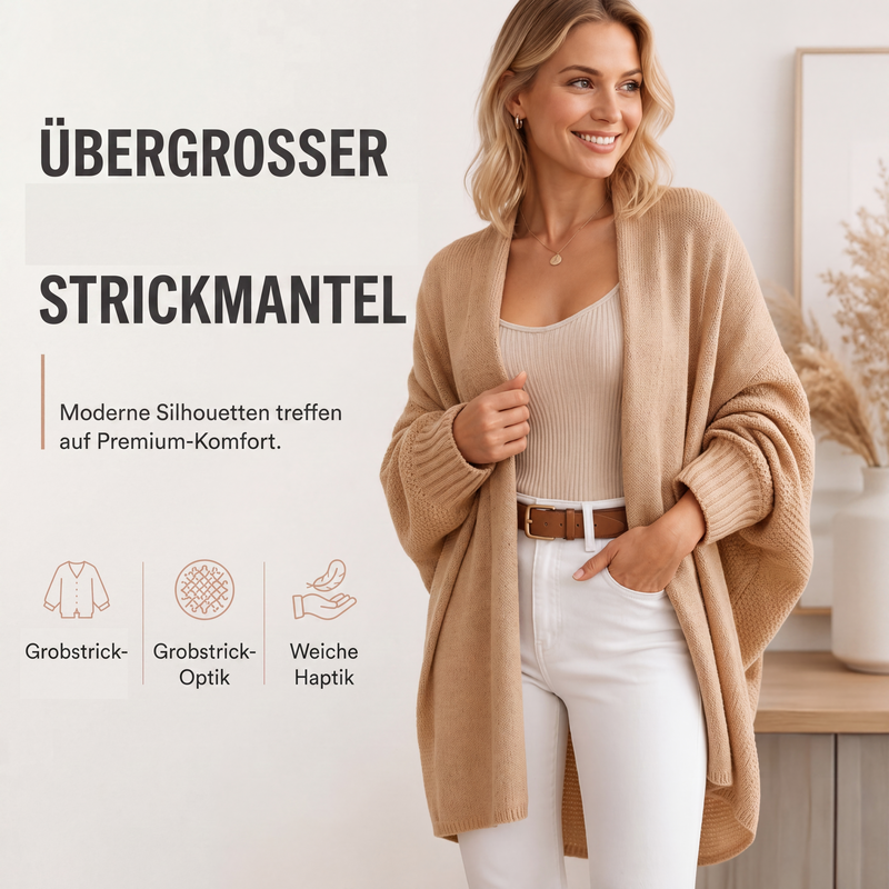 Weit geschnittene Strickjacke für Damen